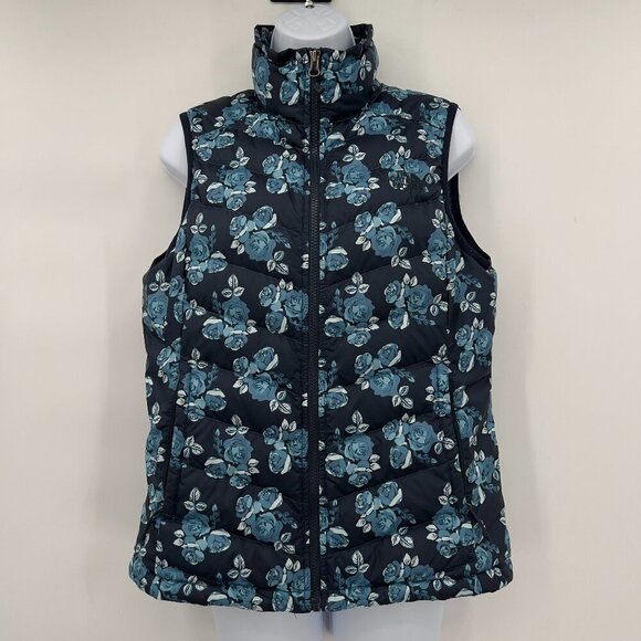 The North Face 550 Floral Goose Down Puffer Ski Vest Women's M - Picture 1 of 12